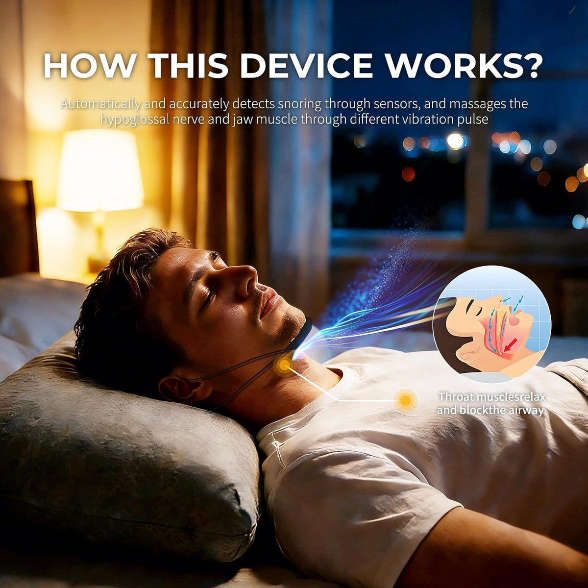 Smart Anti-Snoring Device – Silent Sleep Solution with Intelligent Vibration Technology