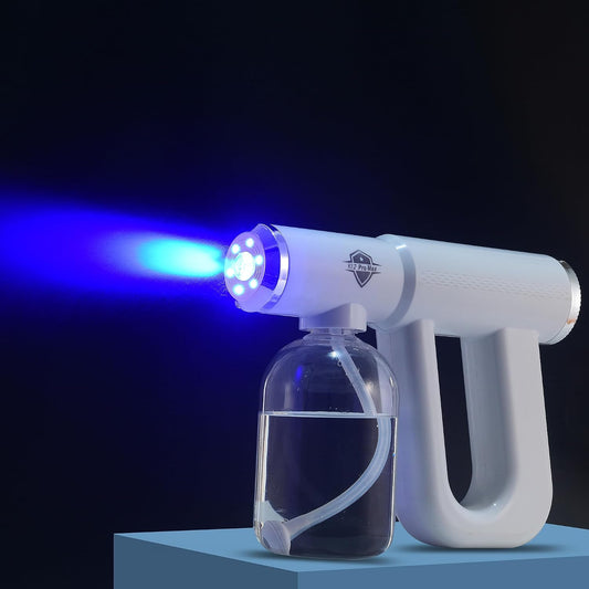 Cordless Nano Mist Sanitizer Spray Gun – Blue Light Atomizer Fogger