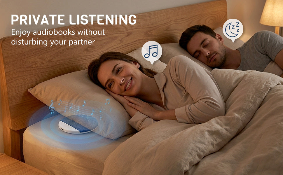 Under-Pillow Sleep Aid Bluetooth Speaker | White Noise · 3-Stage Timer · Ultra-Slim Design