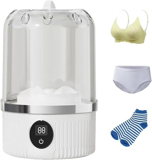 Portable Mini Washing Machine – Cordless, 3000mAh, Deep Clean for Delicates