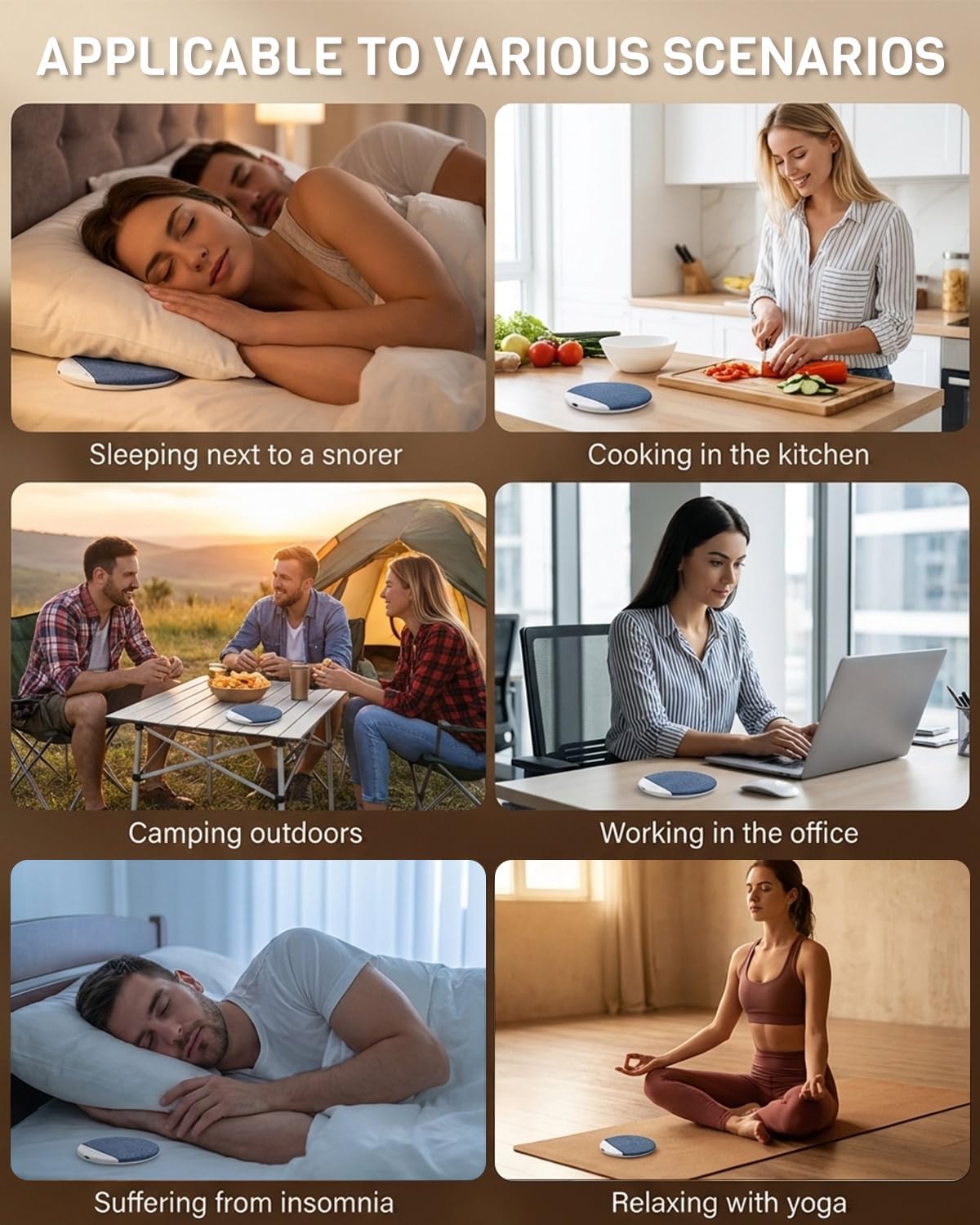 Under-Pillow Sleep Aid Bluetooth Speaker | White Noise · 3-Stage Timer · Ultra-Slim Design