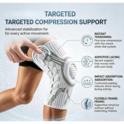Smart Dial Knee Brace – Adjustable Compression Support with Spring Stabilizers