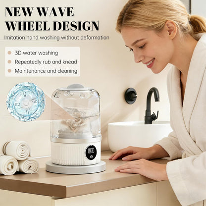 Portable Mini Washing Machine – Cordless, 3000mAh, Deep Clean for Delicates