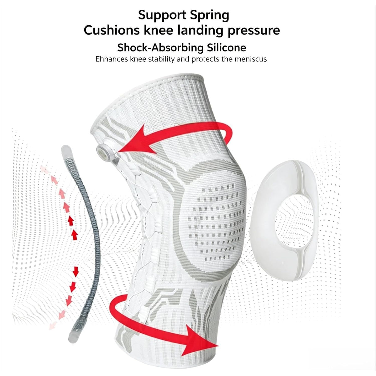 Smart Dial Knee Brace – Adjustable Compression Support with Spring Stabilizers