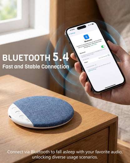 Under-Pillow Sleep Aid Bluetooth Speaker | White Noise · 3-Stage Timer · Ultra-Slim Design