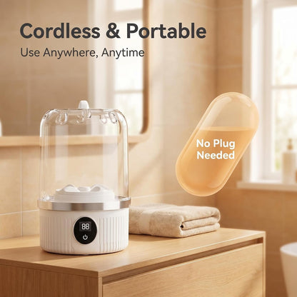 Portable Mini Washing Machine – Cordless, 3000mAh, Deep Clean for Delicates