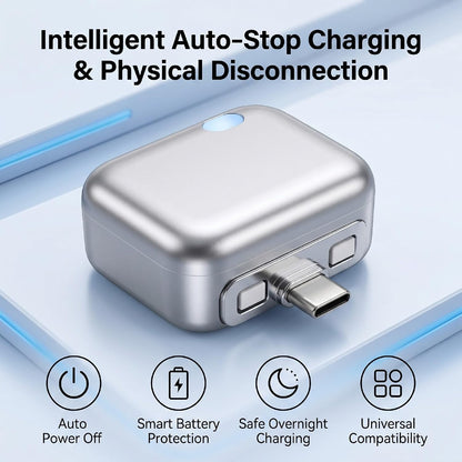 Smart Auto-Stop Charging Adapter – 100W Type-C, Overnight Safe