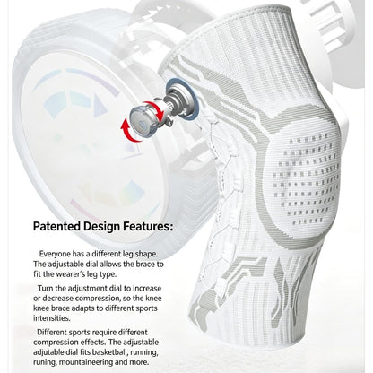 Smart Dial Knee Brace – Adjustable Compression Support with Spring Stabilizers