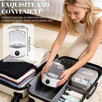 Portable Mini Washing Machine – Cordless, 3000mAh, Deep Clean for Delicates