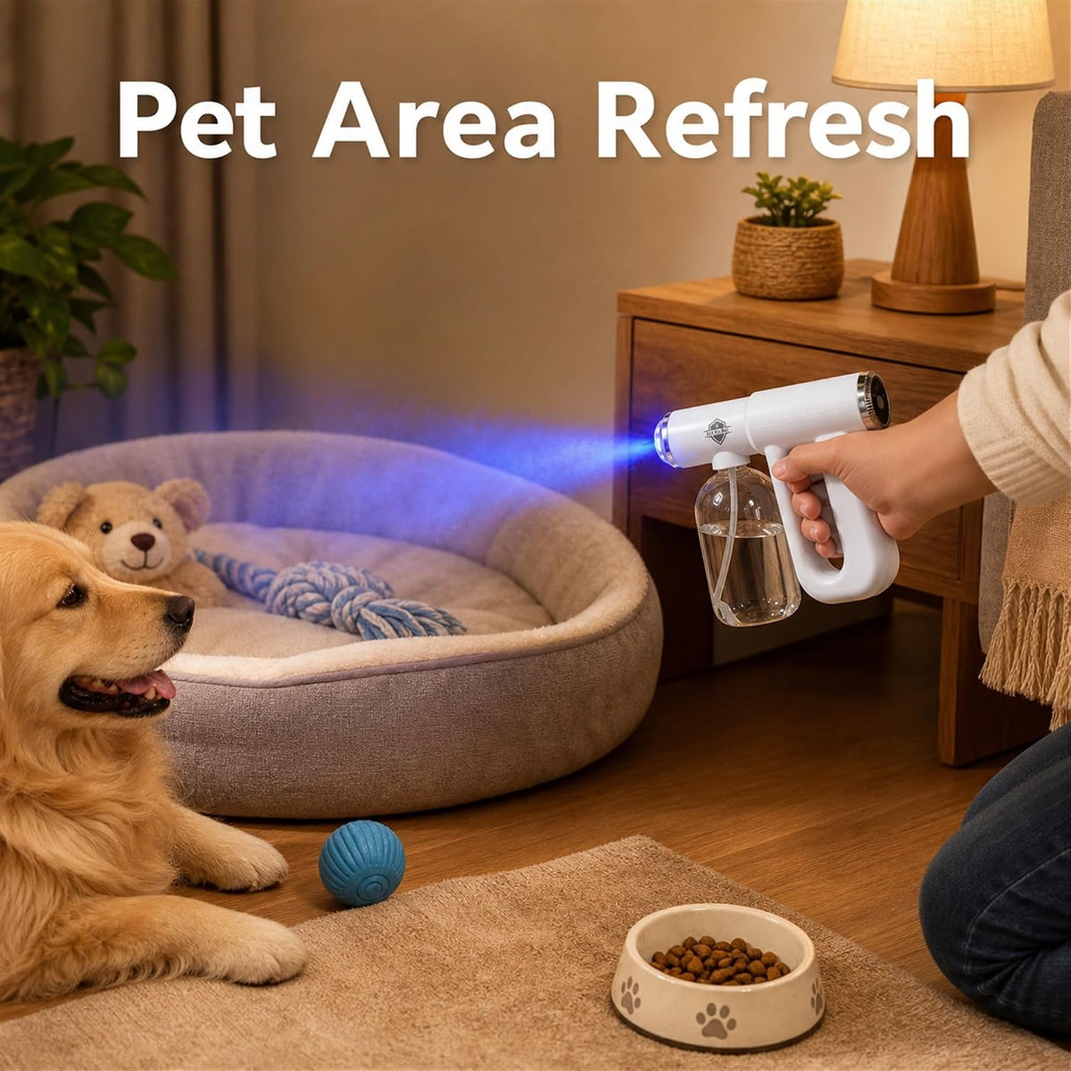 Cordless Nano Mist Sanitizer Spray Gun – Blue Light Atomizer Fogger