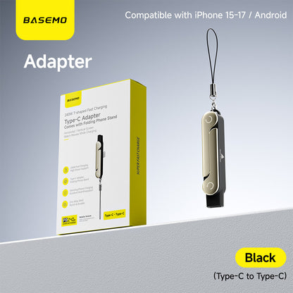 Limited Time: 30% OFF⚡ 240W PD Type-C Charging Cable With Foldable Phone Stand Adapter📱