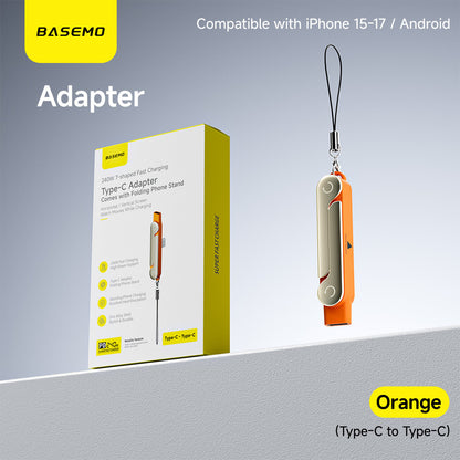 Limited Time: 30% OFF⚡ 240W PD Type-C Charging Cable With Foldable Phone Stand Adapter📱